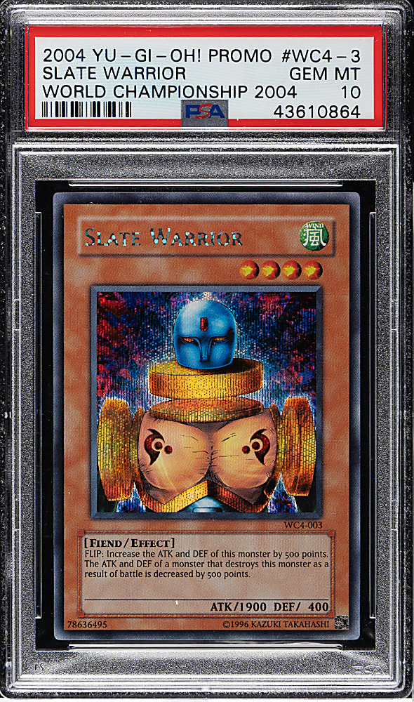 2004 Yu-Gi-Oh! World Championship 2004 Promo #WC4-003 Slate Warrior Holographic PSA GEM MINT 10