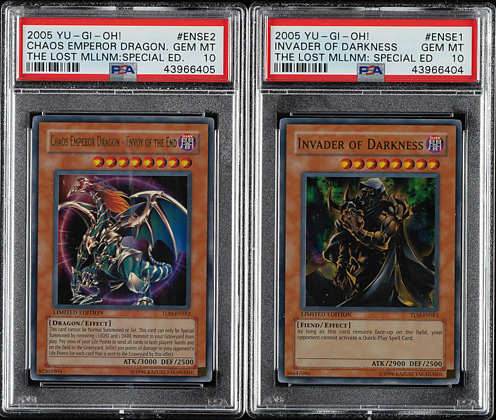 2005 Yu-Gi-Oh! The Lost Millenium Special Edition Promo PSA GEM MINT 10 Pair