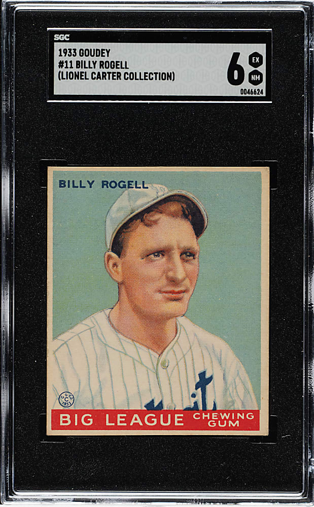 1933 R319 Goudey #11 Billy Rogell SGC EX/NM 6 (Lionel Carter Collection)
