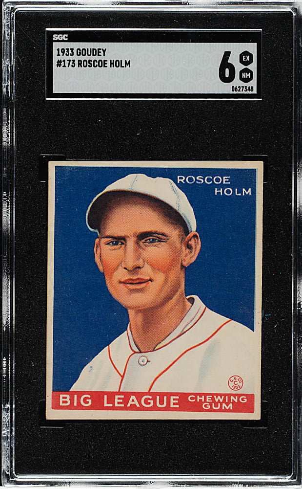 1933 R319 Goudey #173 Roscoe Holm SGC EX/NM 6