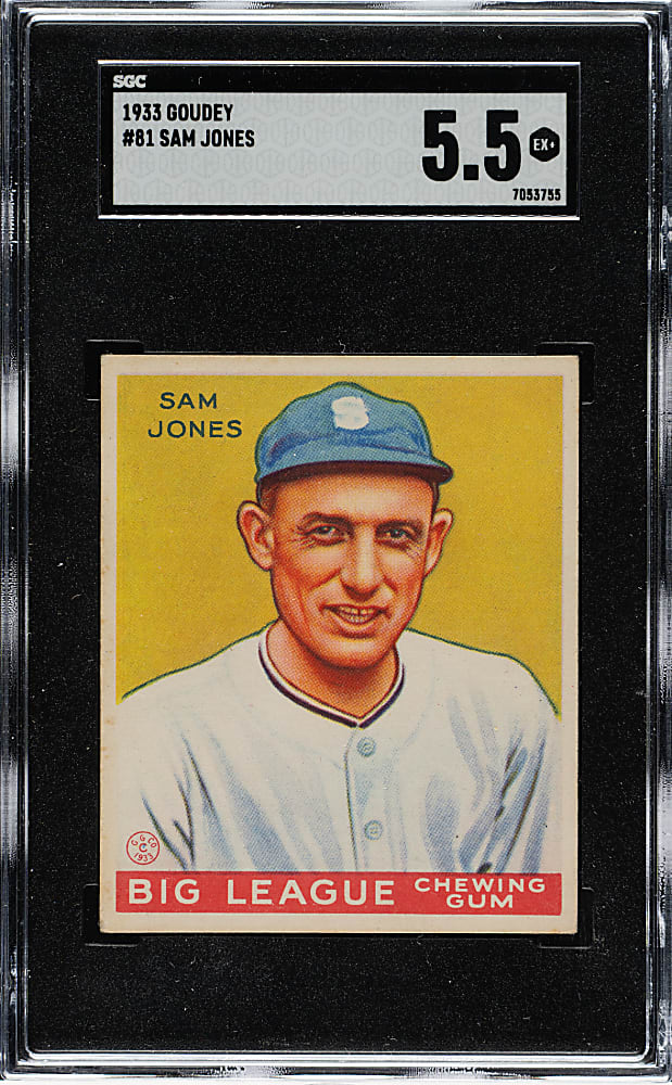 1933 R319 Goudey #81 Sam Jones SGC EX+ 5.5