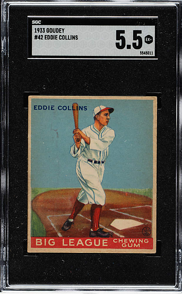 1933 R319 Goudey #42 Eddie Collins SGC EX+ 5.5