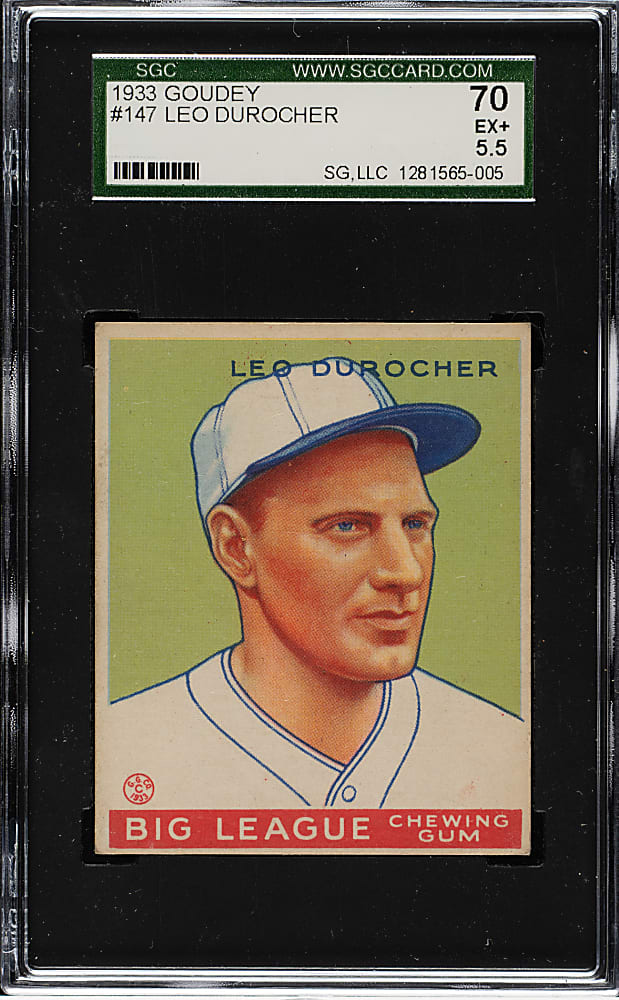 1933 R319 Goudey #147 Leo Durocher SGC EX+ 70