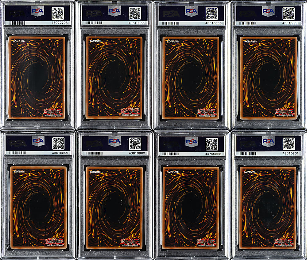 2004 Yu-Gi-Oh! Master Collection Volume 1 PSA-Graded Collection (8)