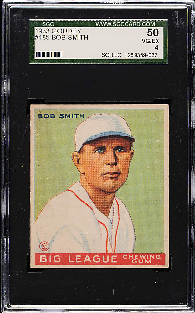 1933 R319 Goudey #185 Bob Smith SGC VG/EX 50