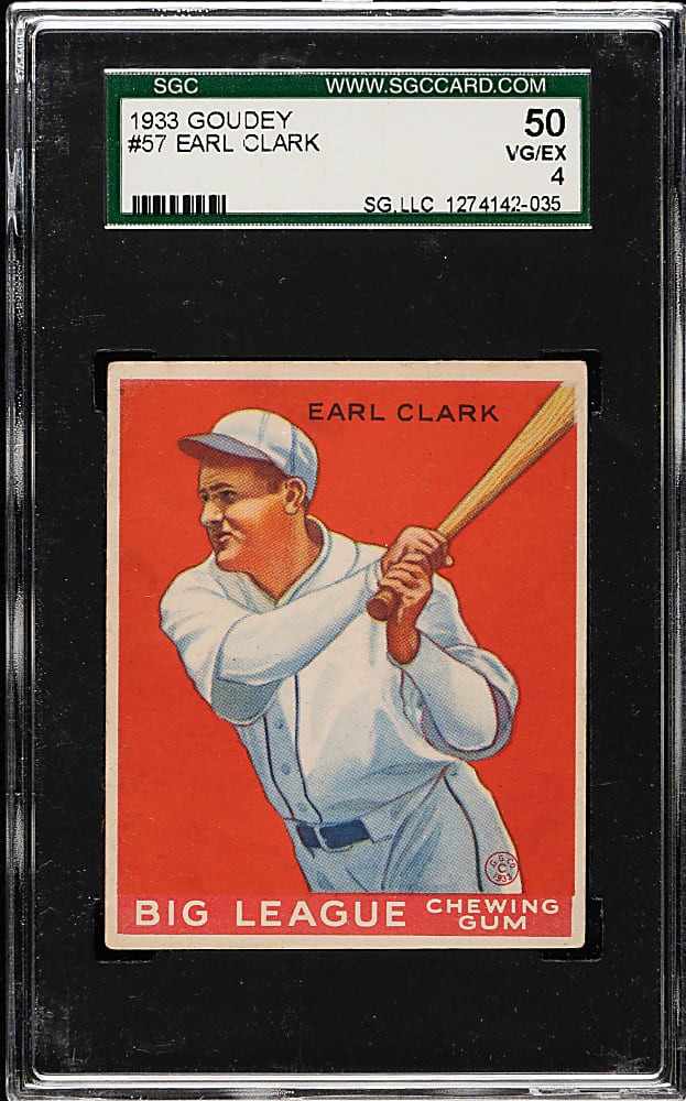 1933 R319 Goudey #57 Earl Clark SGC VG/EX 50