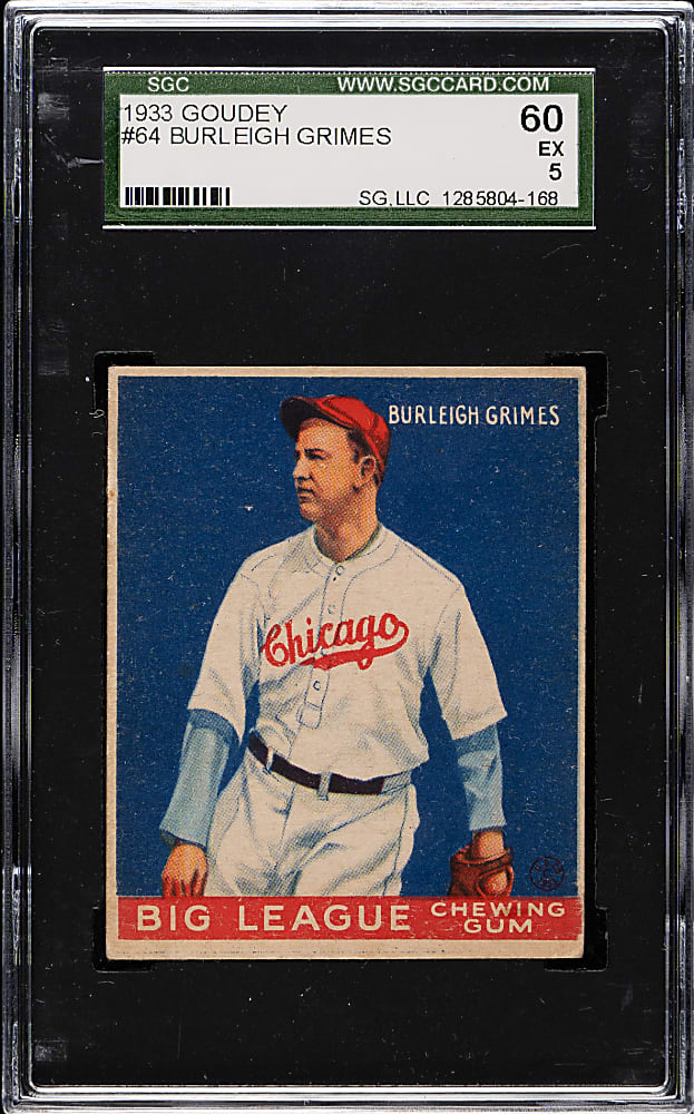1933 R319 Goudey #64 Burleigh Grimes SGC EX 60