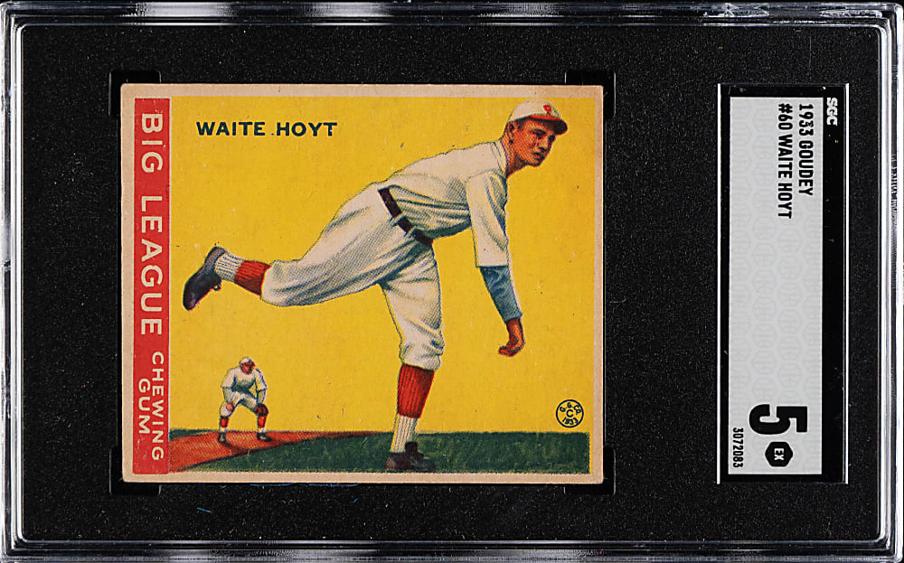 1933 R319 Goudey #60 Waite Hoyt SGC EX 5