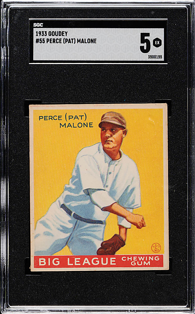 1933 R319 Goudey #55 Pat Malone SGC EX 5
