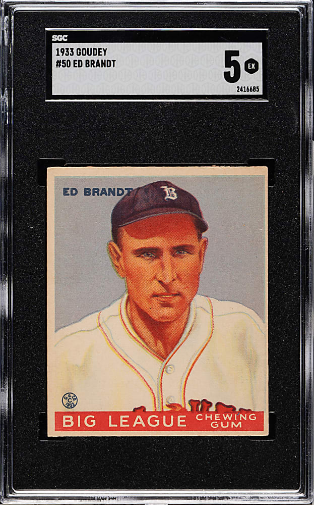 1933 R319 Goudey #50 Ed Brandt SGC EX 5