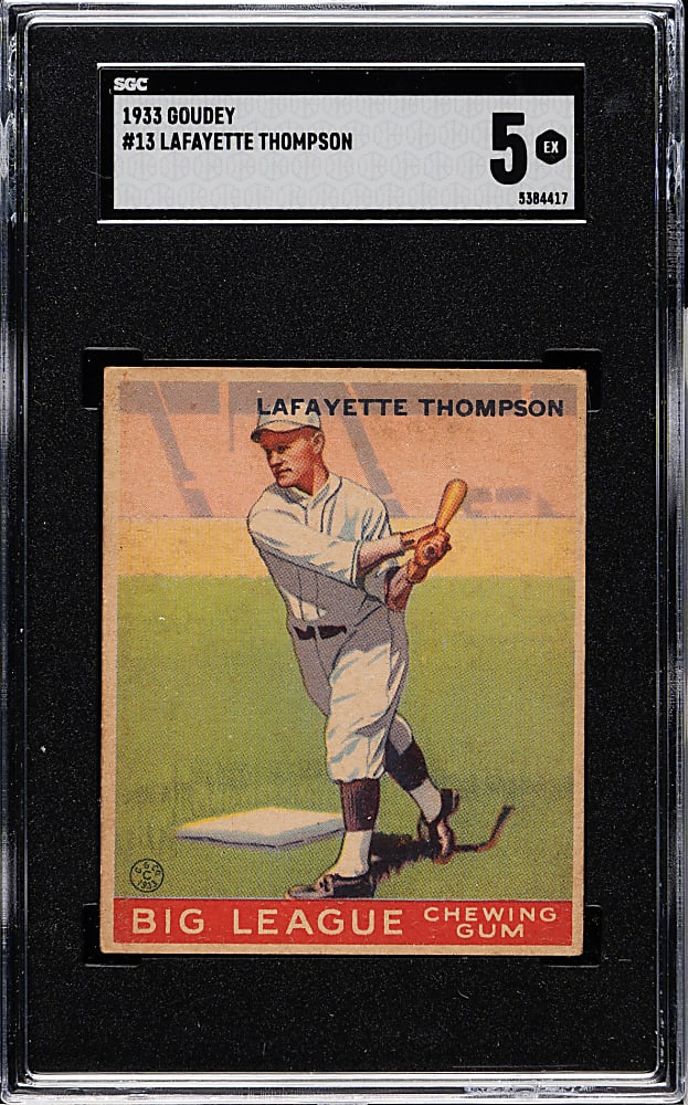 1933 R319 Goudey #13 Lafayette Thompson SGC EX 5