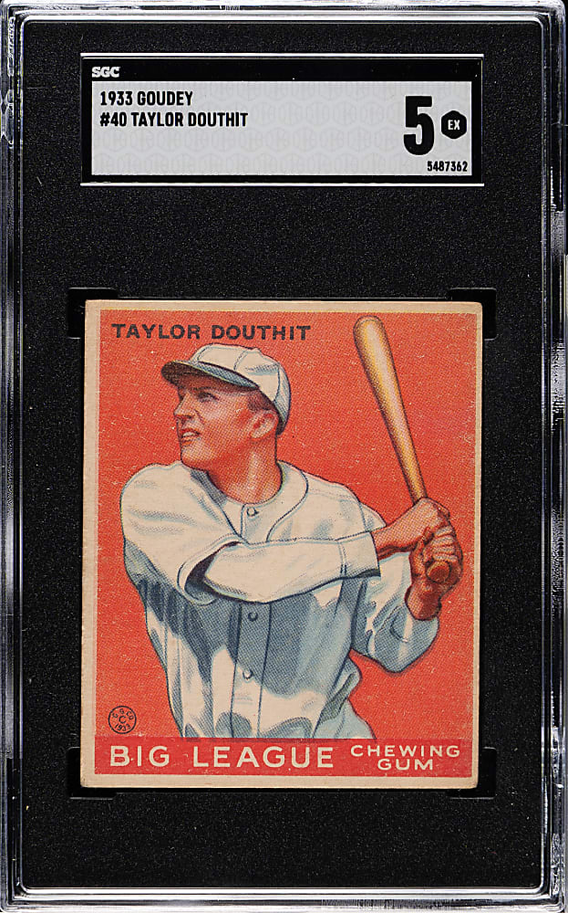 1933 R319 Goudey #40 Taylor Douthit SGC EX 5