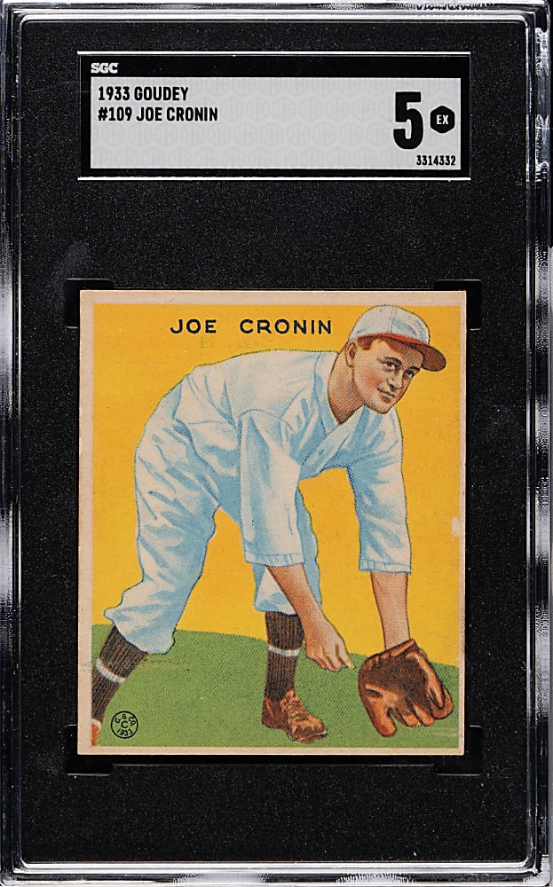 1933 R319 Goudey #109 Joe Cronin SGC EX 5