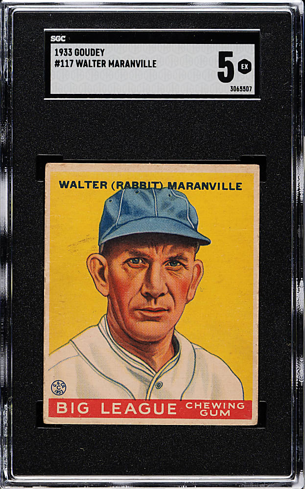 1933 R319 Goudey #117 Rabbit Maranville SGC EX 5