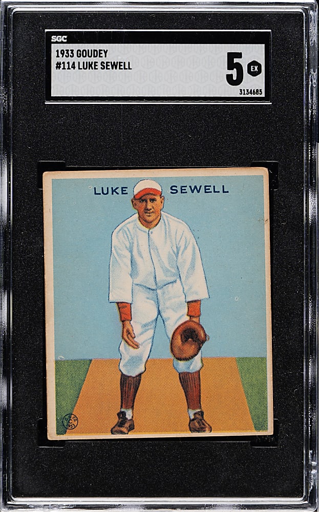1933 R319 Goudey #114 Luke Sewell SGC EX 5
