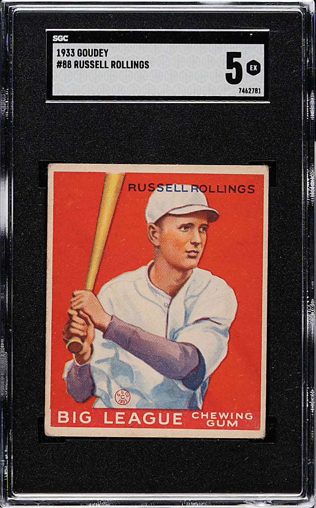 1933 R319 Goudey #88 Russell Rollings SGC EX 5