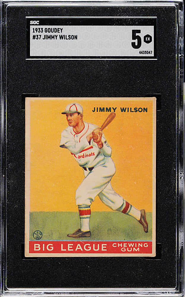 1933 R319 Goudey #37 Jimmy Wilson SGC EX 5