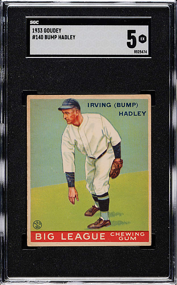 1933 R319 Goudey #140 Bump Hadley SGC EX 5