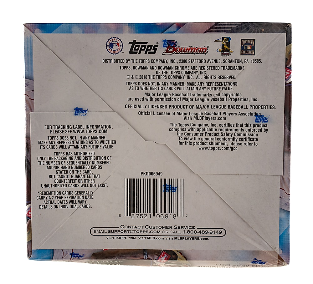 2018 Bowman Unopened Retail Box (24 Packs) - Ronald Acuna Jr. and Shohei Ohtani Rookie Year!