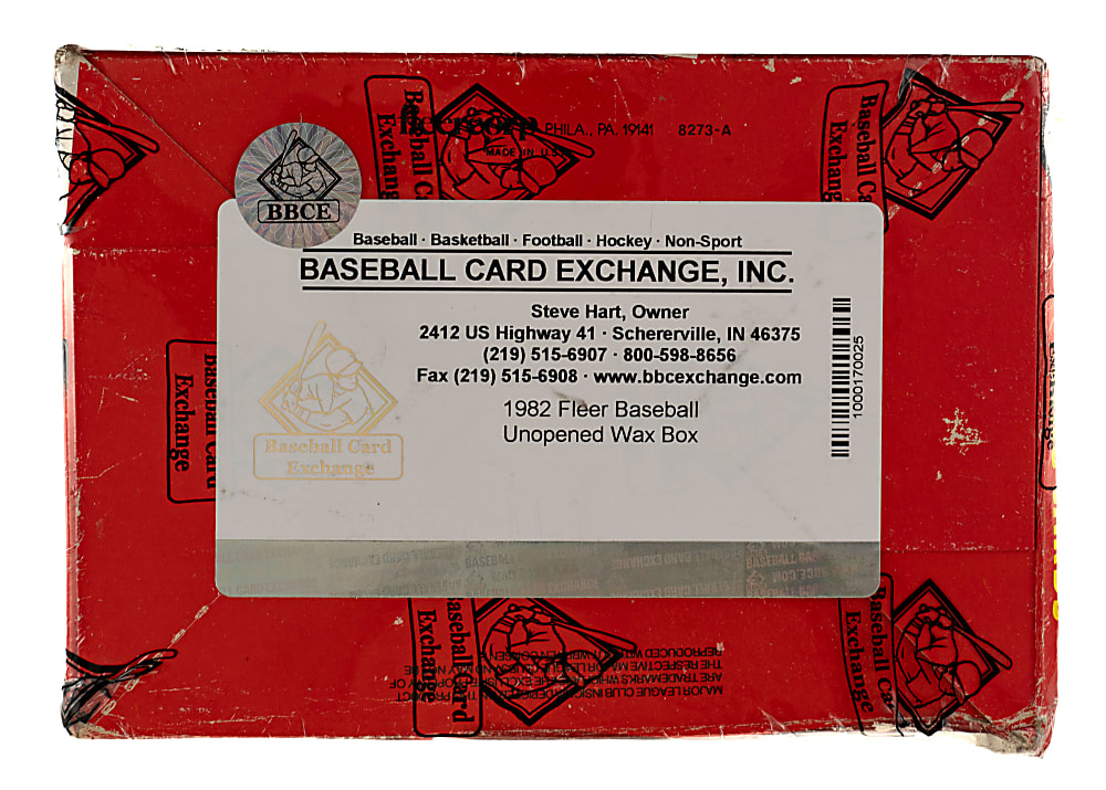 1982 Fleer Unopened Wax Box (36 Packs) - BBCE