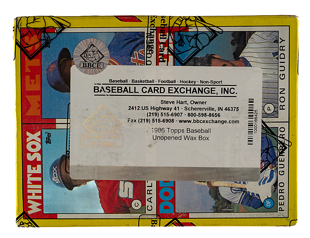 1986 Topps Unopened Wax Box (36 Packs) - BBCE
