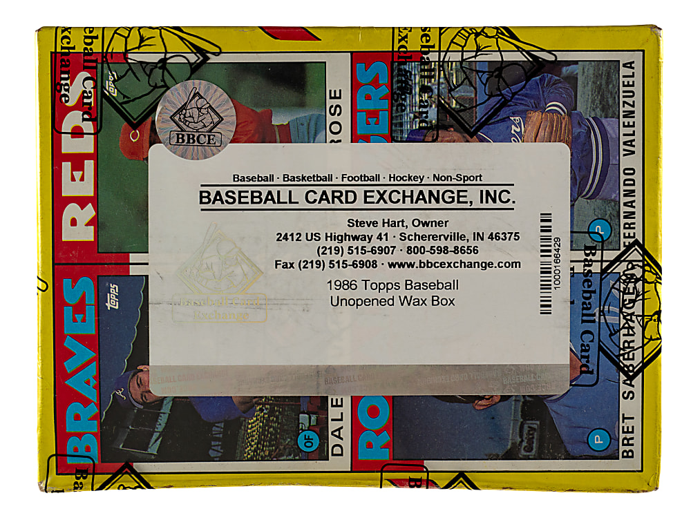 1986 Topps Unopened Wax Box (36 Packs) - BBCE