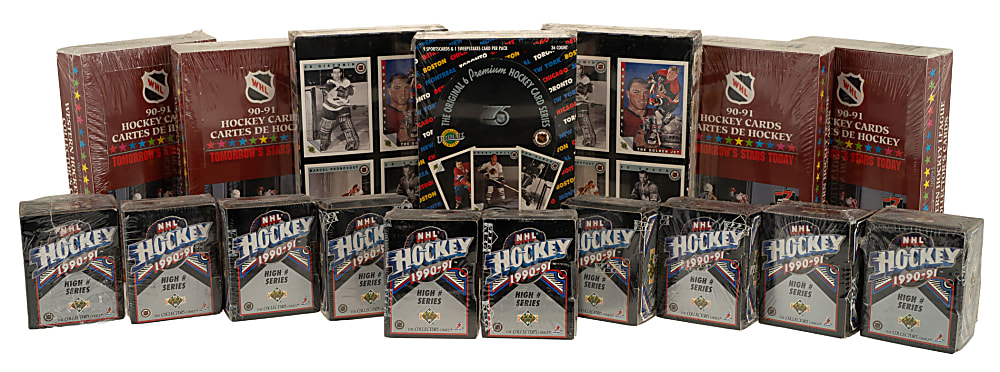 1990-1991 and 1992-1993 Hockey Factory Sealed Unopened Wax Box Collection (17 Boxes)