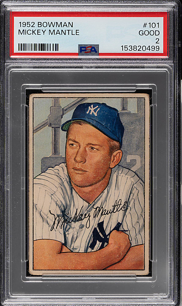 1952 Bowman #101 Mickey Mantle PSA GOOD 2