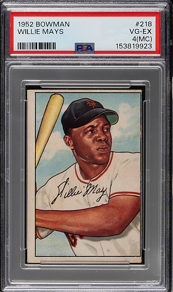 1952 Bowman #218 Willie Mays PSA VG-EX 4 (MC)
