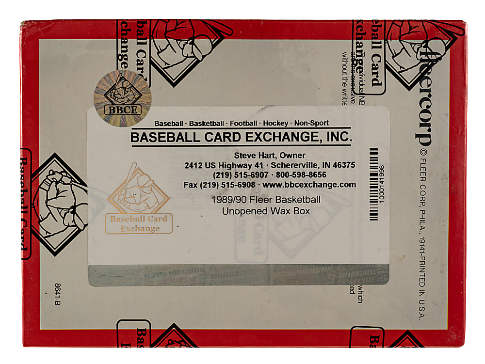 1989-1990 Fleer Basketball Unopened Wax Box (36 Packs) - BBCE