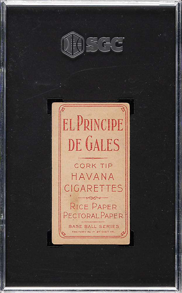 1909-1911 T206 White Border Dummy Taylor SGC GOOD 2 - El Principe de Gales Back