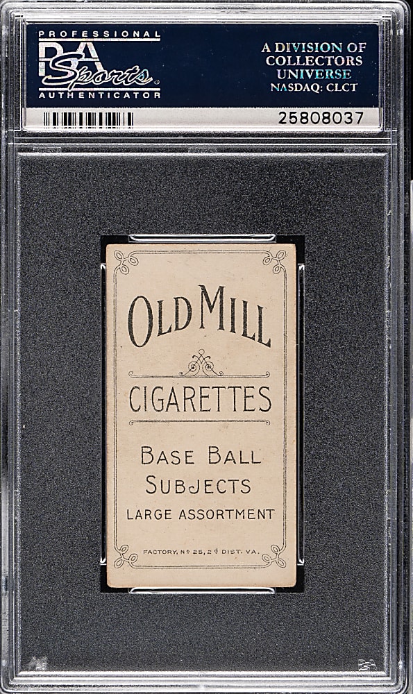 1909-1911 T206 White Border Rudy Hulswitt PSA VG-EX+ 4.5 - Old Mill Back