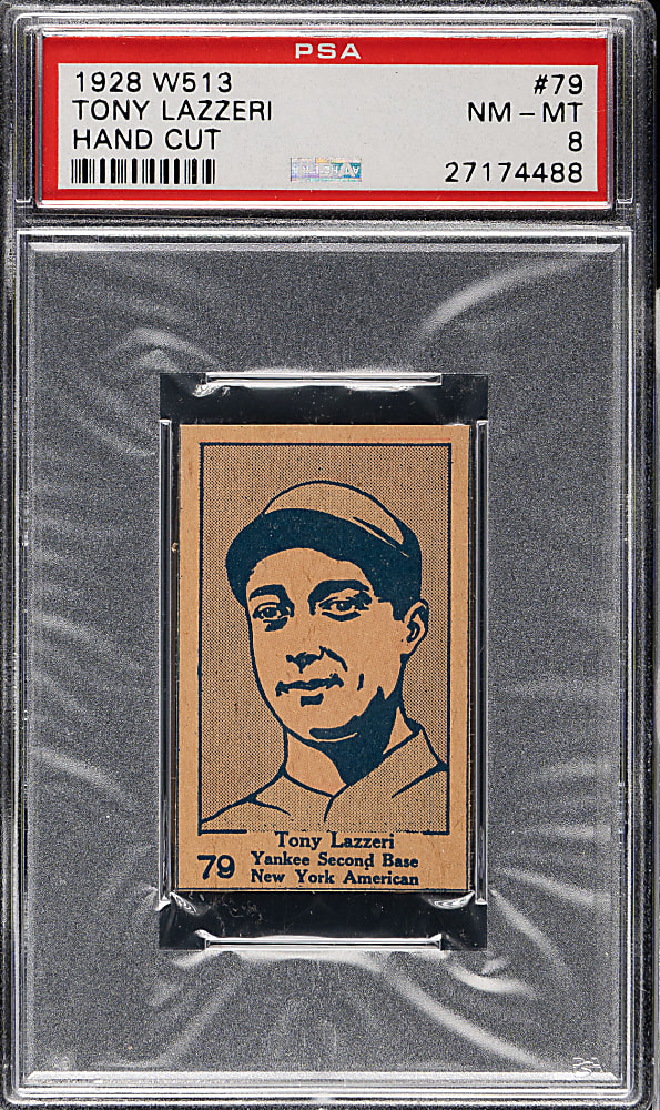 1928 W513 #79 Tony Lazzeri PSA NM-MT 8