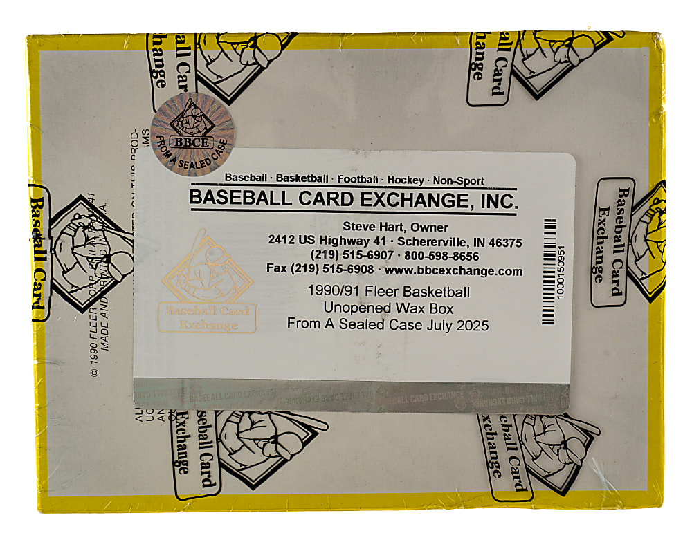 1990-1991 Fleer Basketball Unopened Wax Box (36 Packs) - BBCE  - From a Sealed Case (FASC)