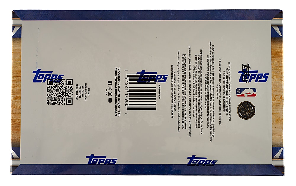 2025-2026 Topps Basketball Factory-Sealed Unopened Hobby Box (20 Packs) - Cooper Flagg, Kon Knueppel, and Dylan Harper Rookie Year
