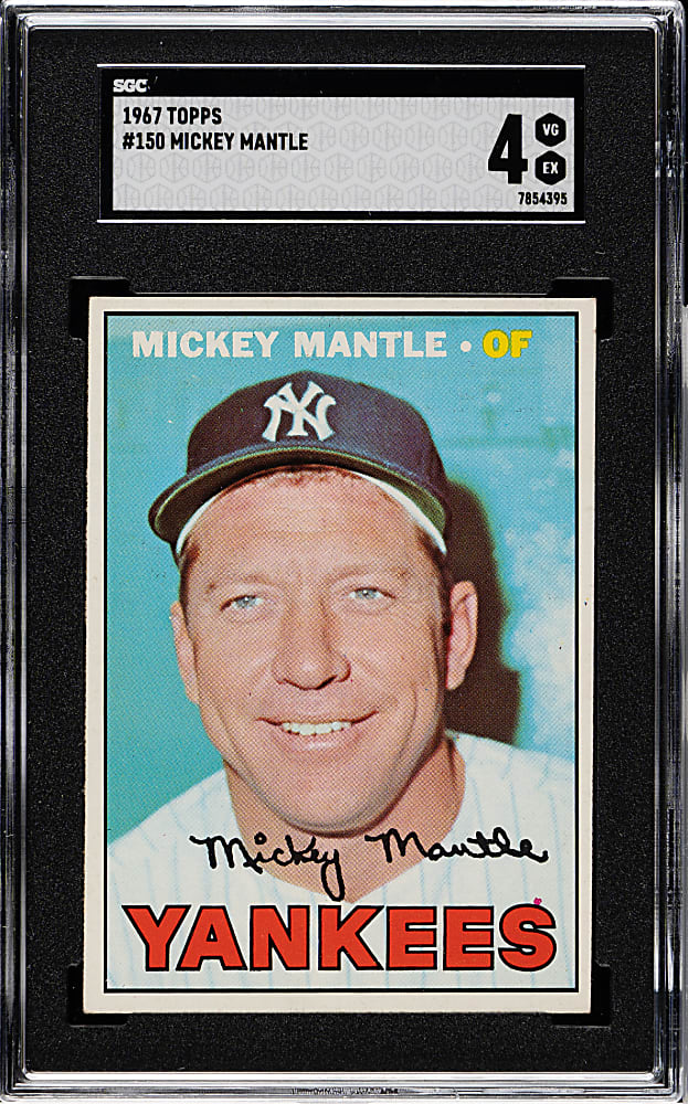 1967 Topps #150 Mickey Mantle SGC VG/EX 4