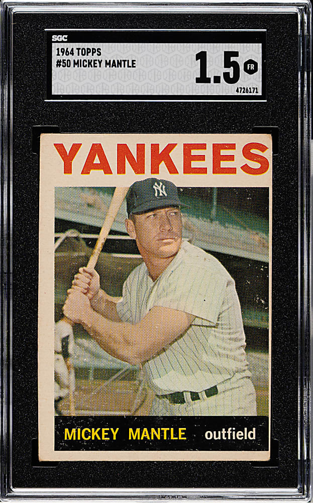 1964 Topps #50 Mickey Mantle SGC FAIR 1.5