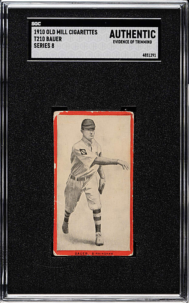 1910 T210 Old Mill Tobacco "Series 8" Louis Bauer SGC Authentic