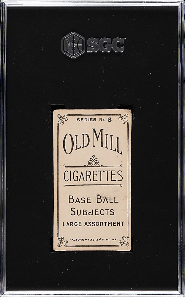 1910 T210 Old Mill Tobacco "Series 8" Louis Bauer SGC Authentic