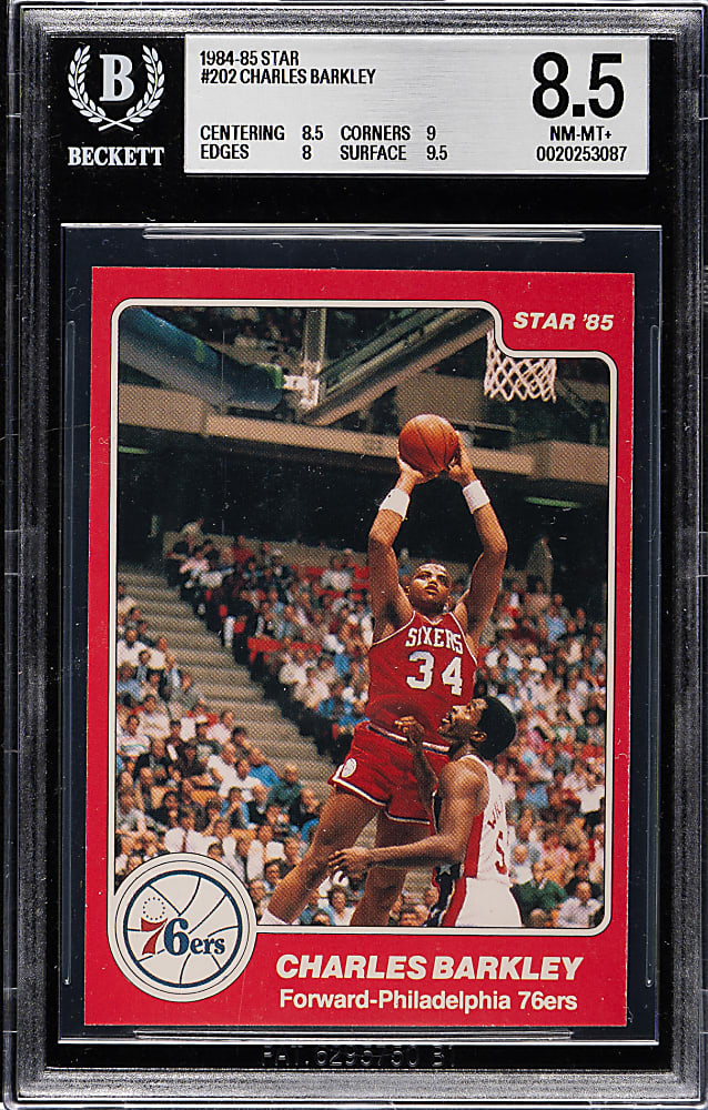 1984-1985 Star Company Basketball #202 Charles Barkley Rookie BGS NM-MT+ 8.5