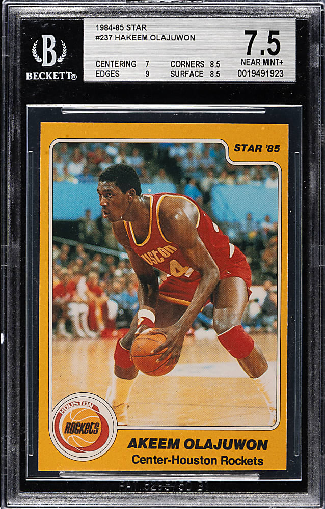 1984-1985 Star Company Basketball #237 Hakeem Olajuwon BGS NM+ 7.5