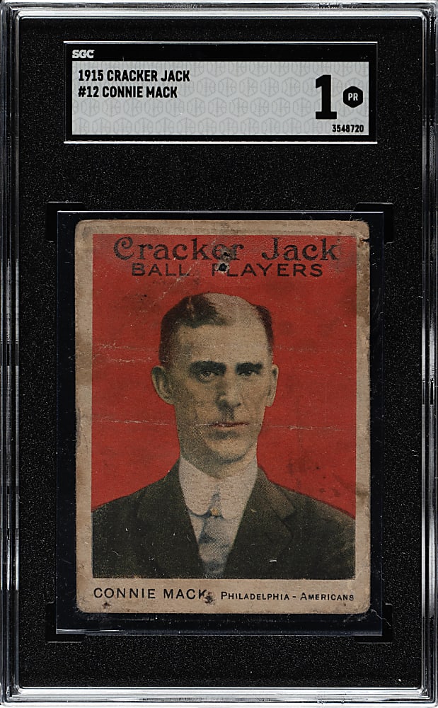 1915 E145 Cracker Jack #12 Connie Mack SGC POOR 1