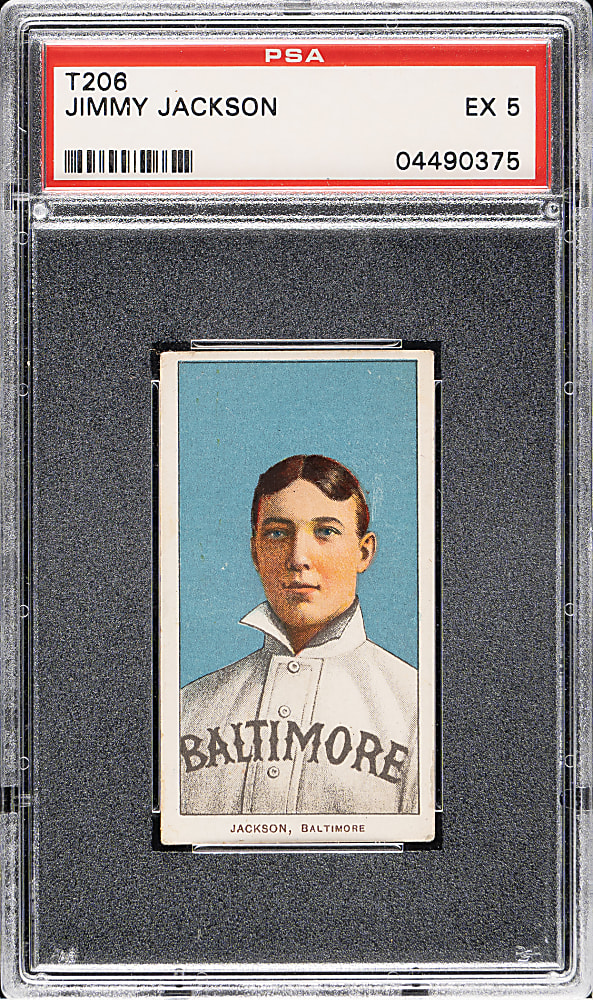 1909-1911 T206 White Border Jimmy Jackson PSA EX 5 - Polar Bear Back