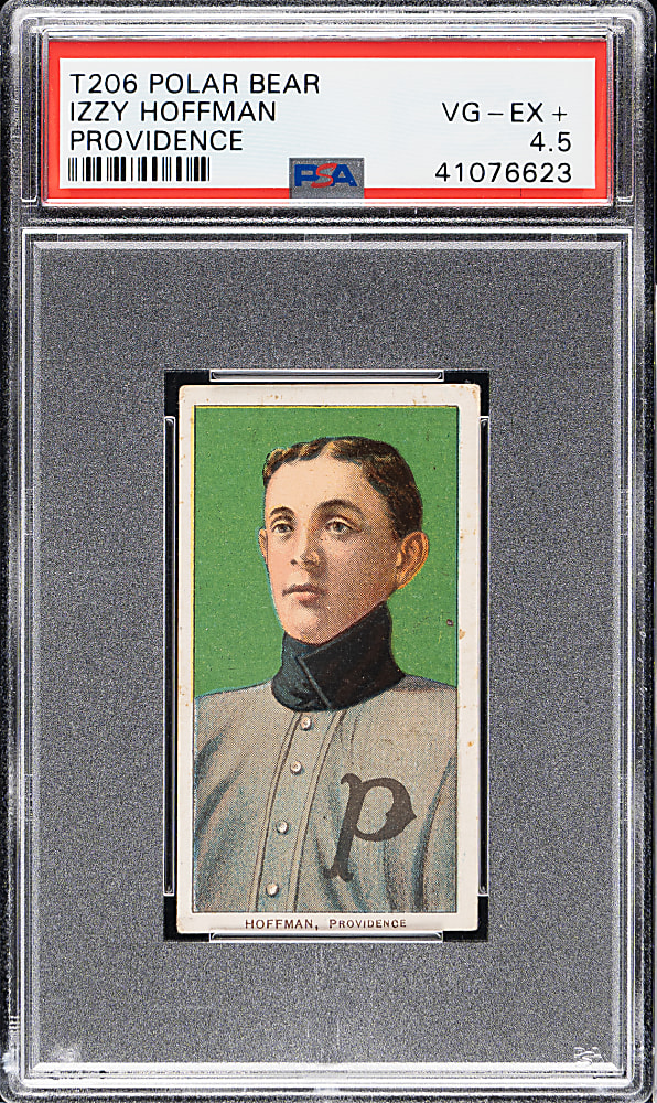 1909-1911 T206 White Border Izzy Hoffman PSA VG-EX+ 4.5 - Polar Bear Back