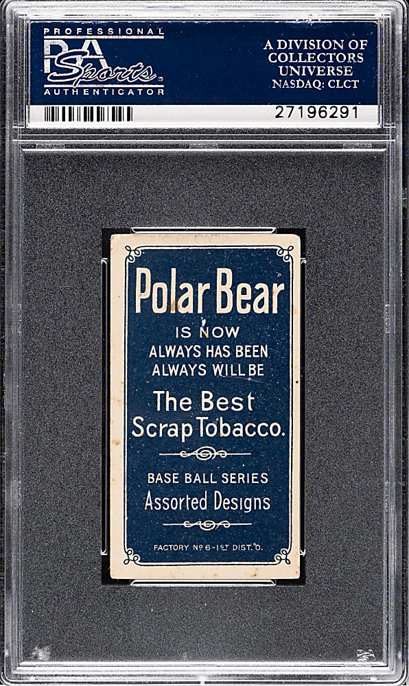1909-1911 T206 White Border Roy Brashear PSA VG+ 3.5 - Polar Bear Back