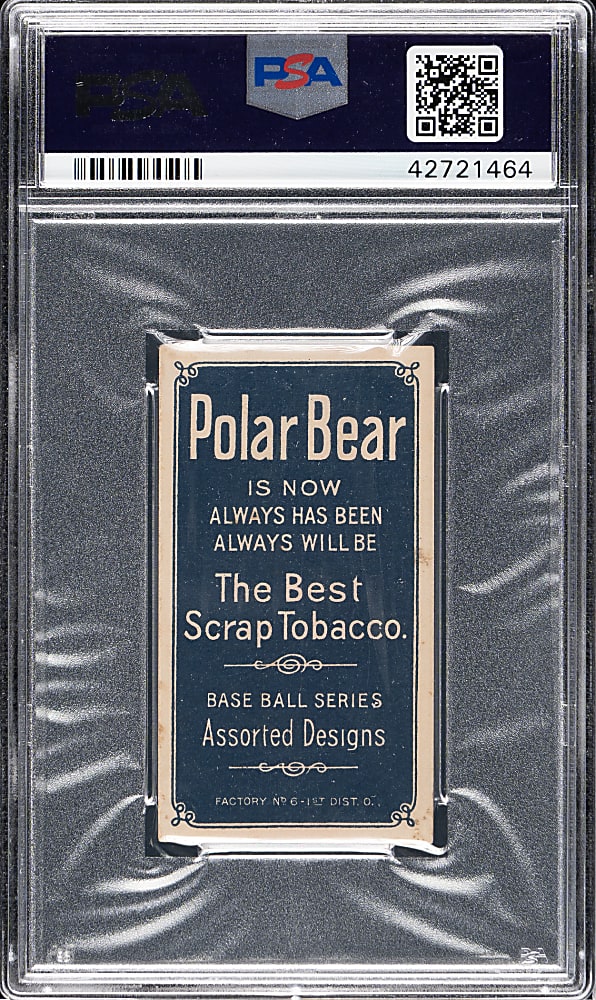 1909-1911 T206 White Border Hunky Shaw PSA EX-MT 6 - Polar Bear Back