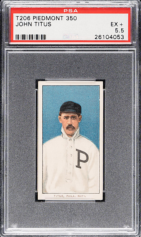 1909-1911 T206 White Border John Titus PSA EX+ 5.5