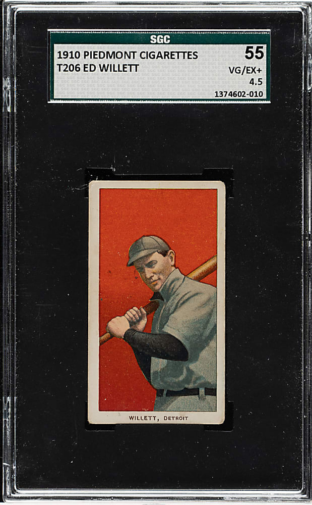 1909-1911 T206 White Border Ed Willett SGC VG/EX+ 55