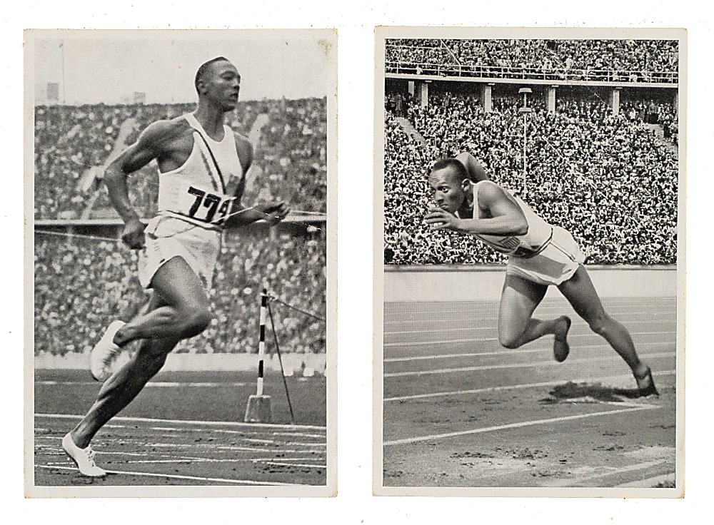 1936 Reemstma Cigarettes Olympia Band II Jesse Owens Pair