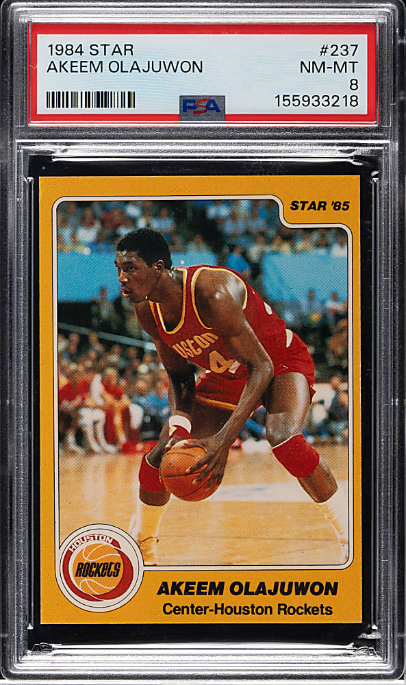 1984-1985 Star Company Basketball #237 Hakeem Olajuwon PSA NM-MT 8